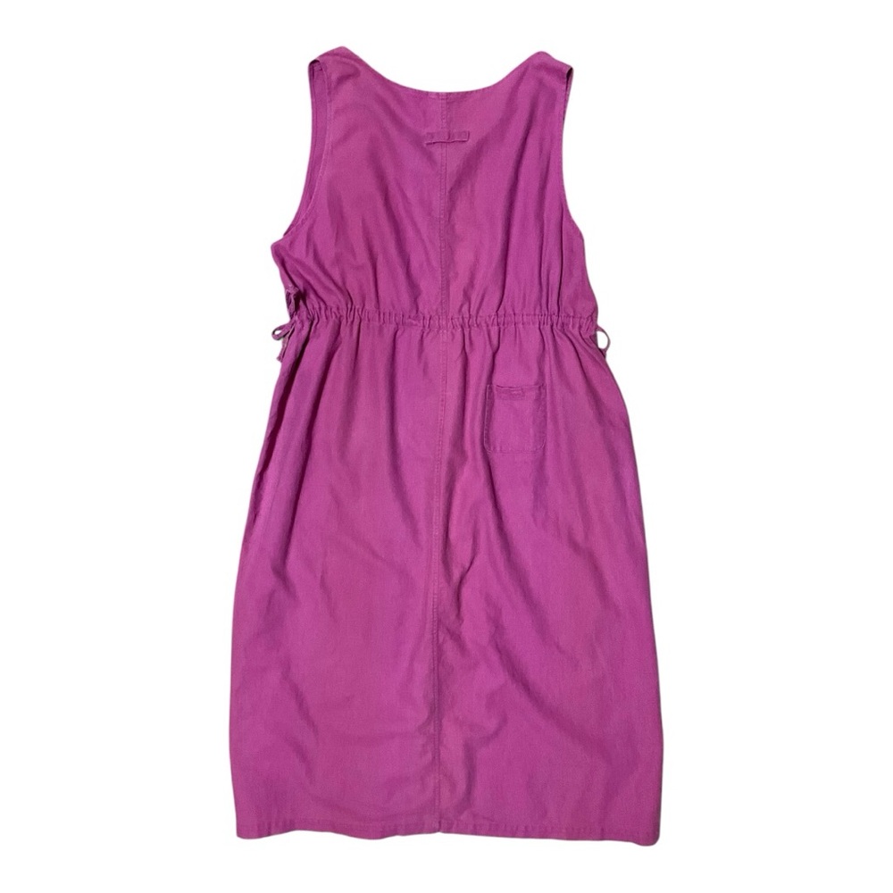 πβ Womenβs Pink Linen Maxi Dress Sz 2X Adjustable Waist Pockets Lightweight - Picture 5 of 9